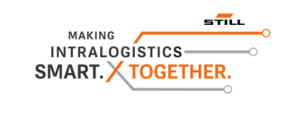 Grafik mit Claim "Making intralogistics smart together"